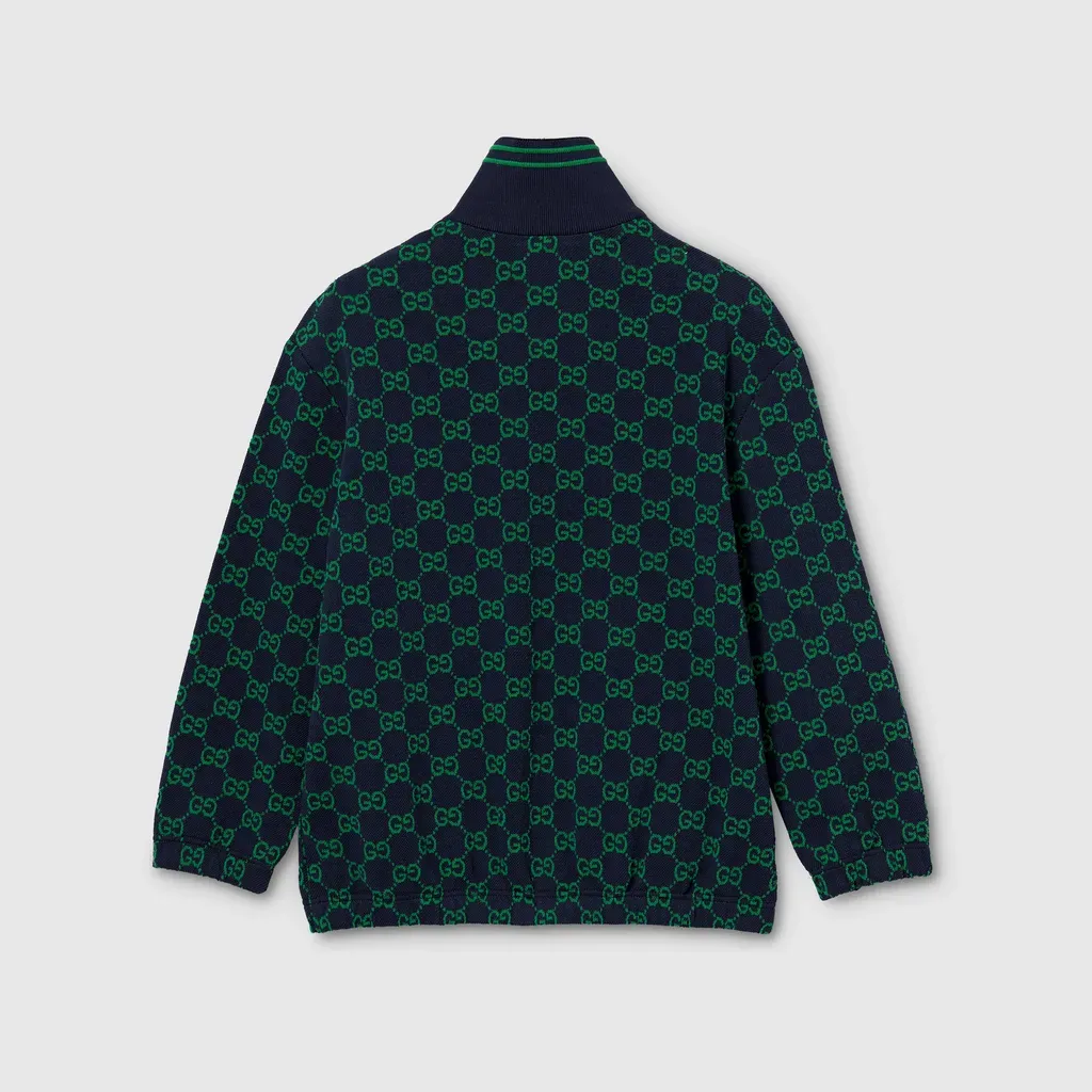 Children's Gg Cotton Zip Jacket