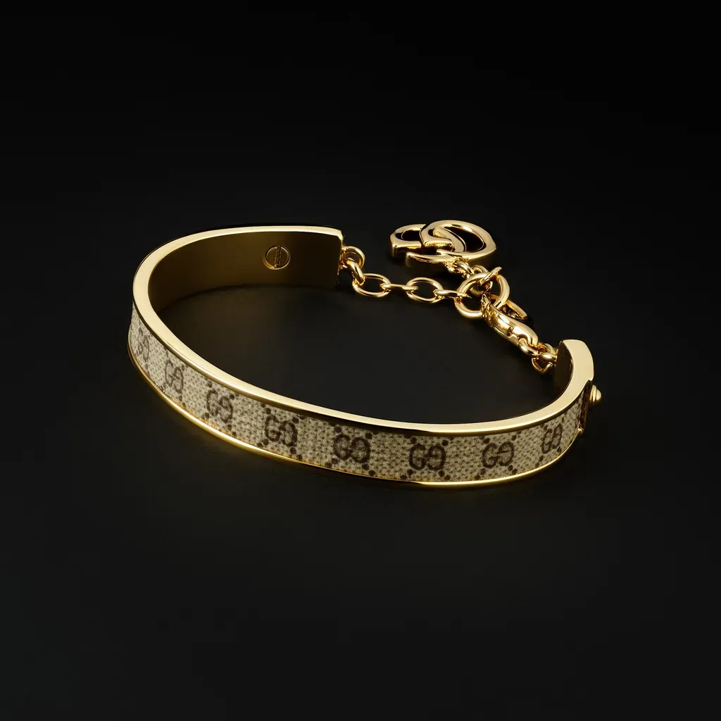 Bangle Bracelet With Double G Charm