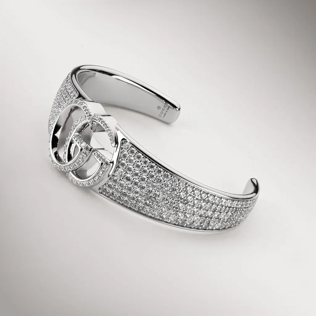 Gg Marmont Crystal Cuff Bracelet