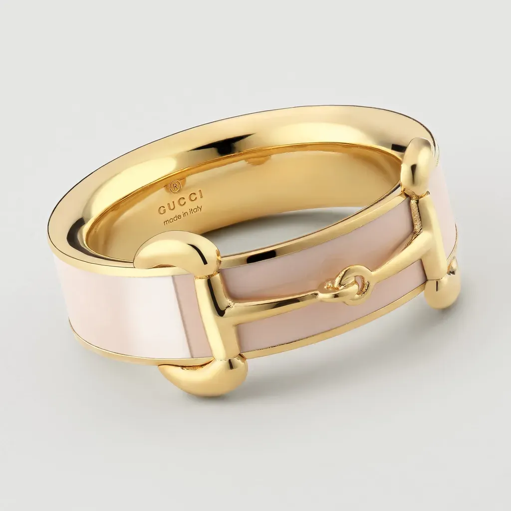 Horsebit Ring With Enamel