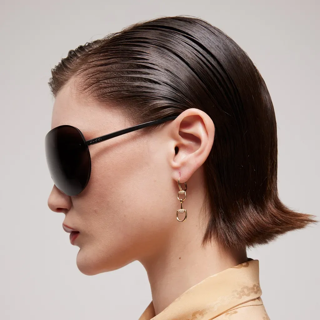 Gucci Horsebit Diamond 18K Earrings