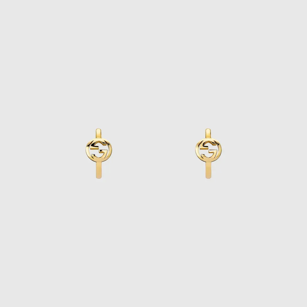 Gucci Interlocking 18K Hoop Earrings