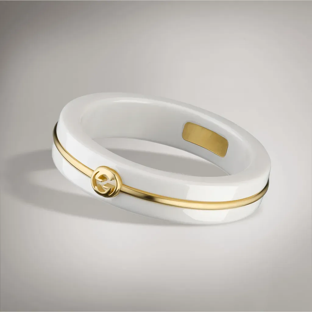 Gucci Interlocking Zirconia Thin Ring