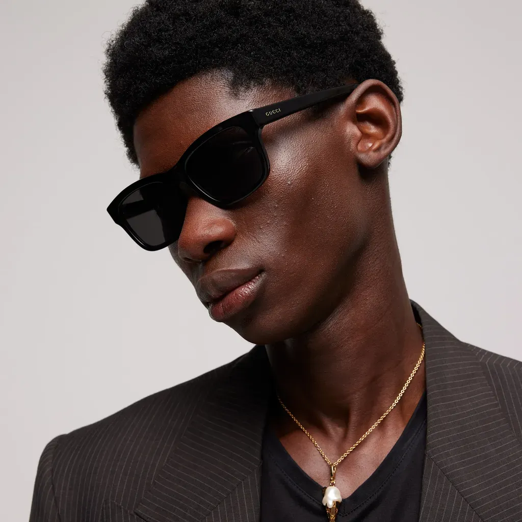 Rectangular-Frame Sunglasses
