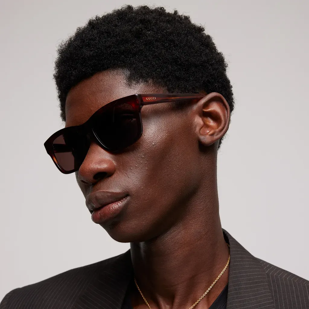 Rectangular-Frame Sunglasses