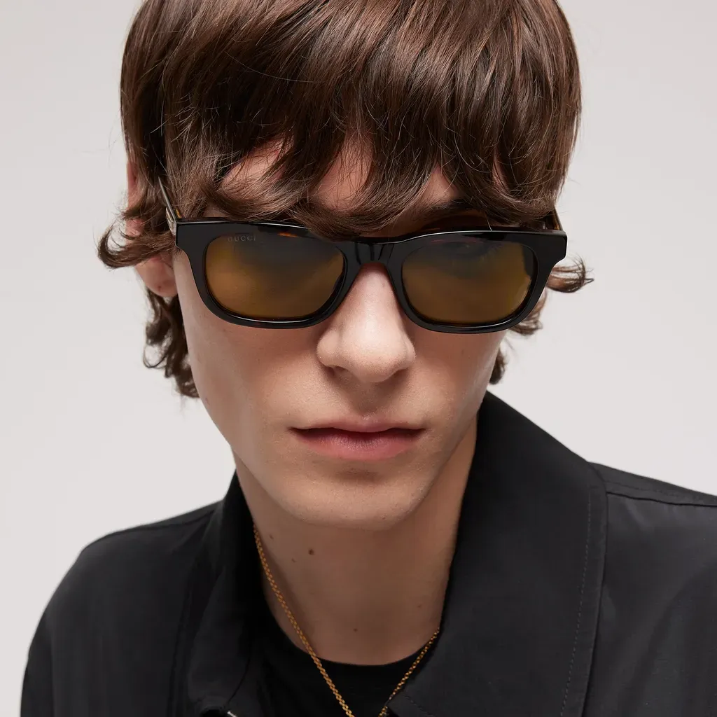 Rectangular-Frame Sunglasses