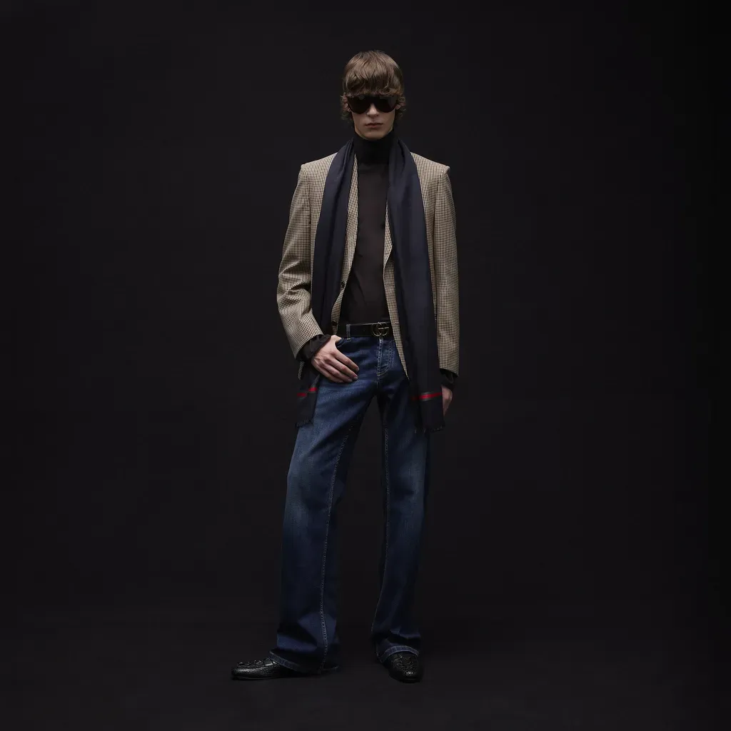 Double G Silk Cotton Jacquard Stole