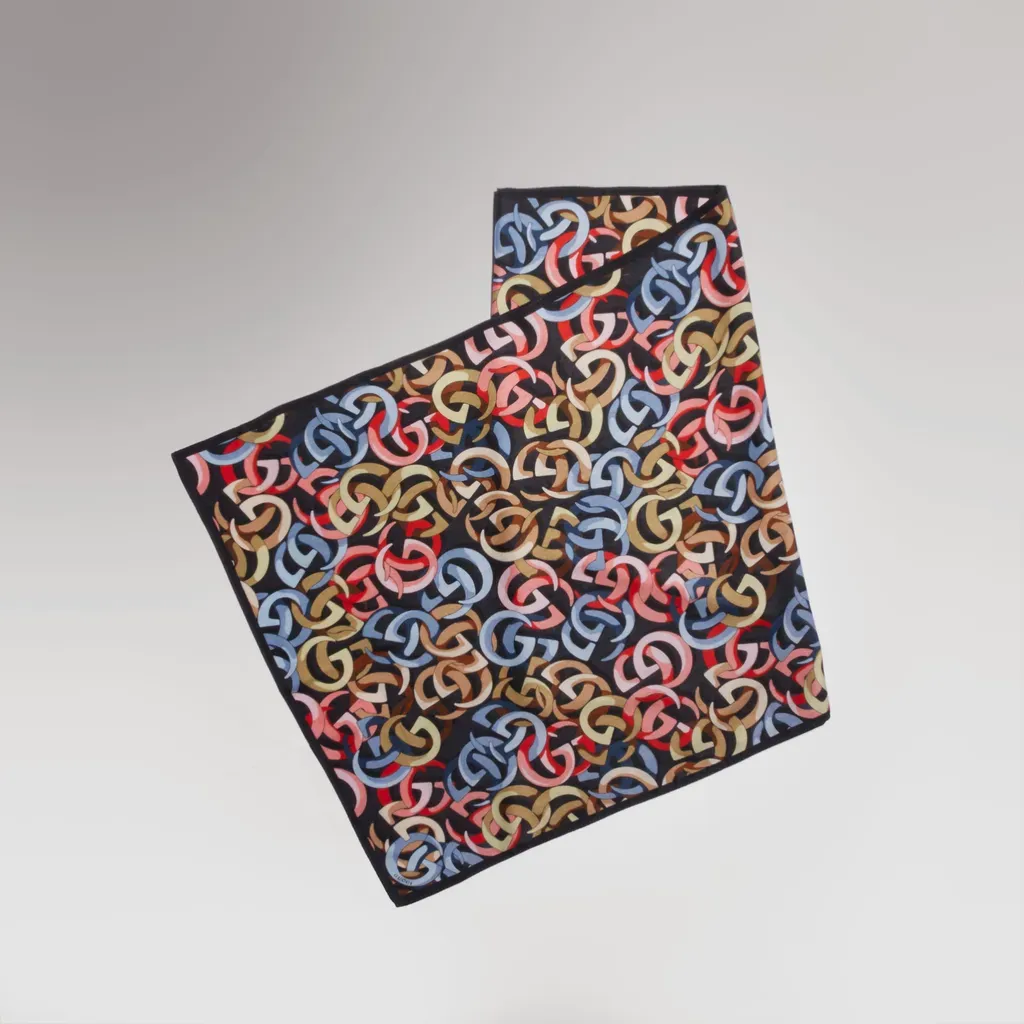 Gucci Double G Cotton Silk Jacquard Stole