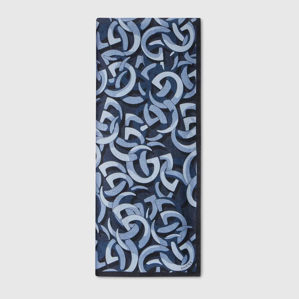 Gucci Double G Cotton Silk Stole
