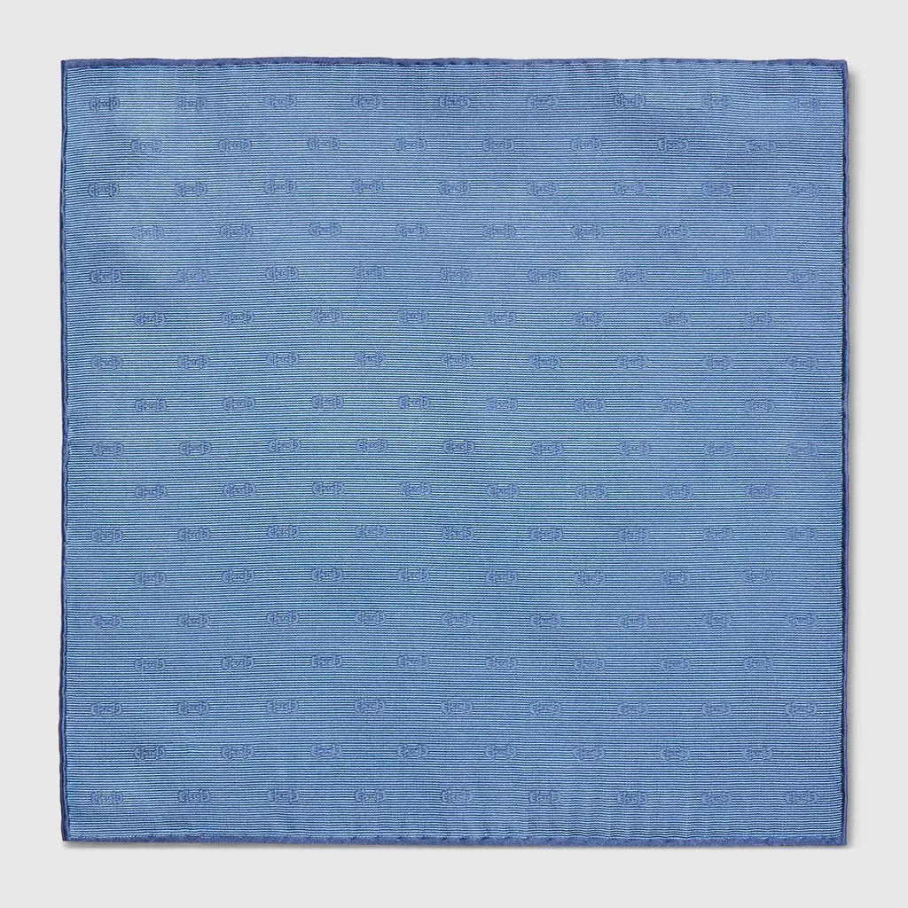 Horsebit Silk Jacquard Pocket Square