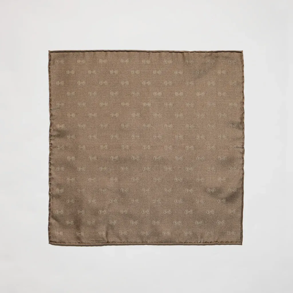 Horsebit Silk Jacquard Pocket Square