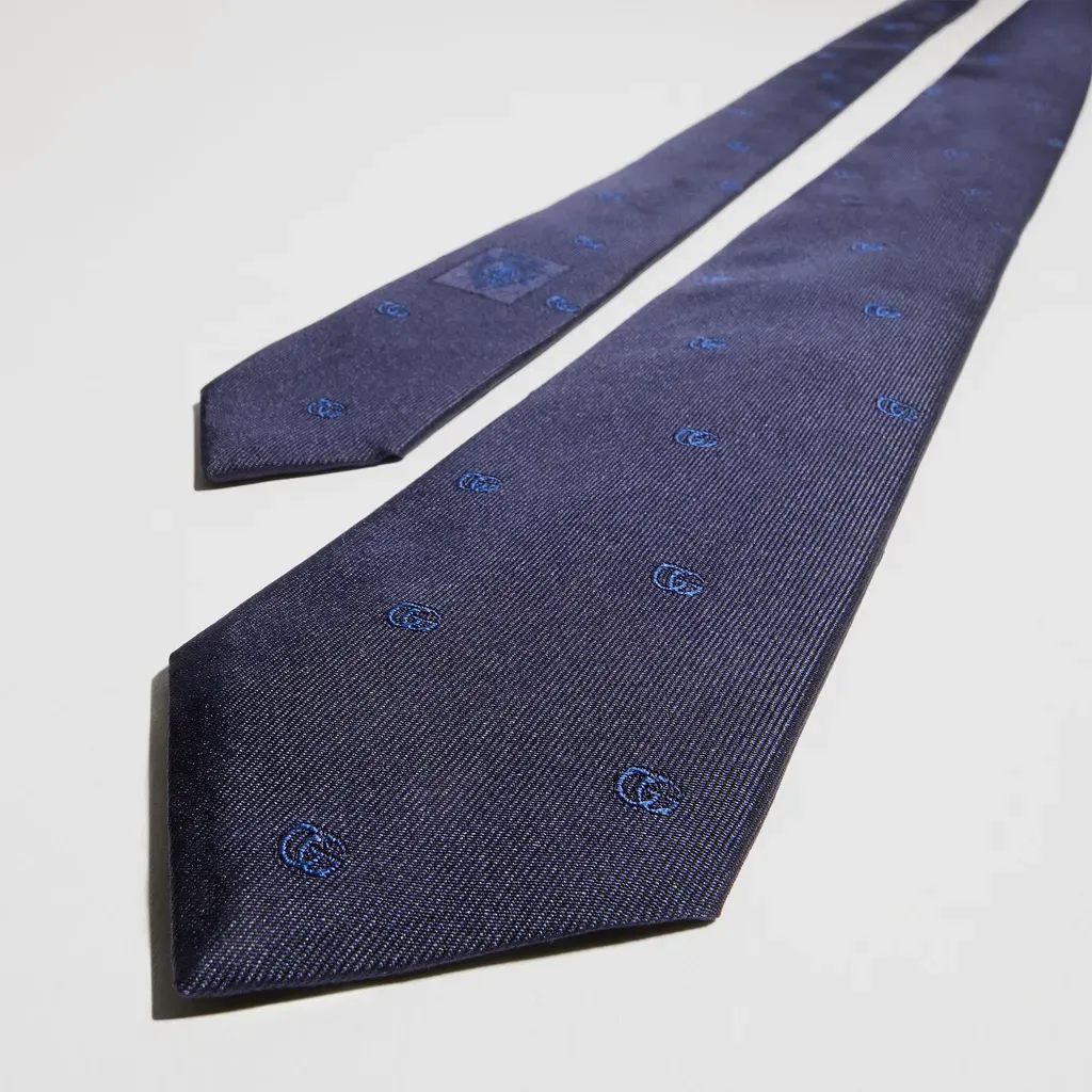 Double G Silk Jacquard Tie