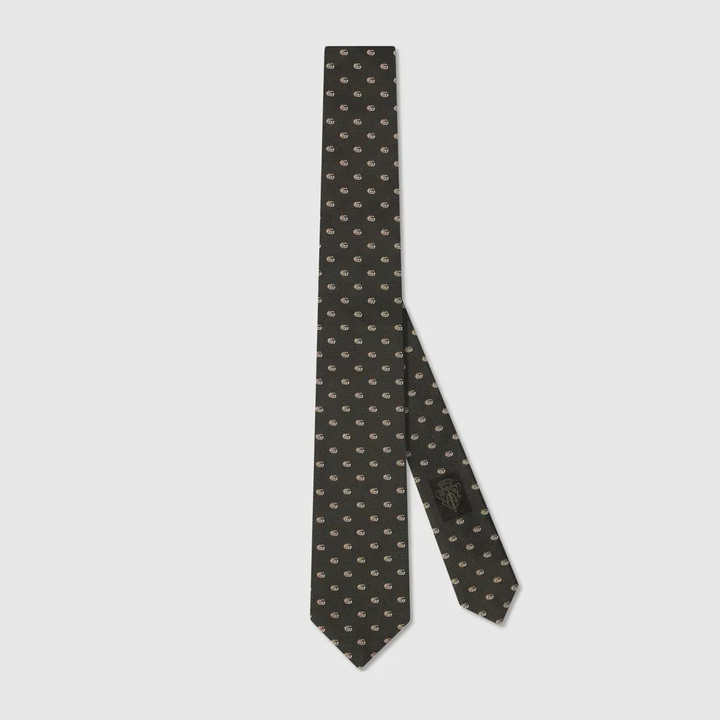 Double G Silk Jacquard Tie