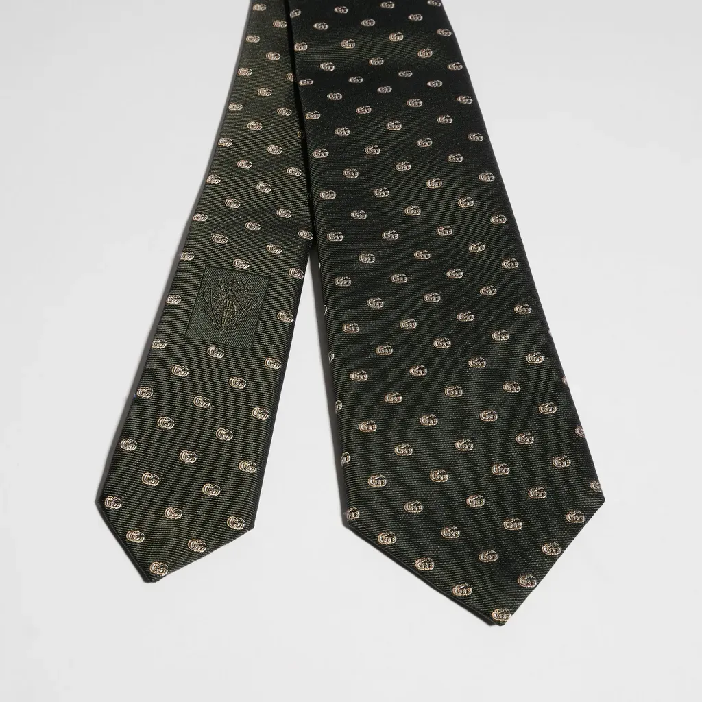 Double G Silk Jacquard Tie