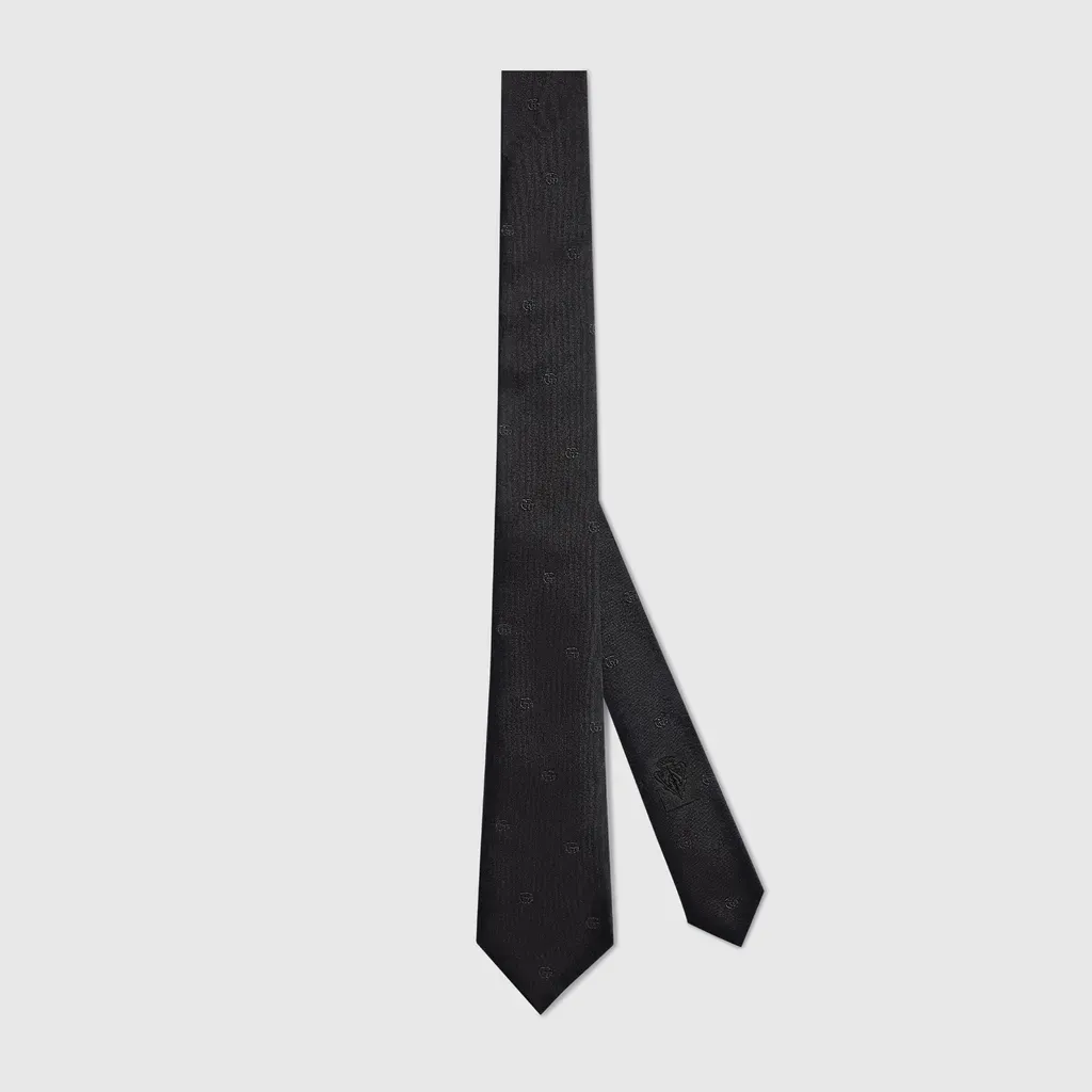 Double G Silk Jacquard Tie