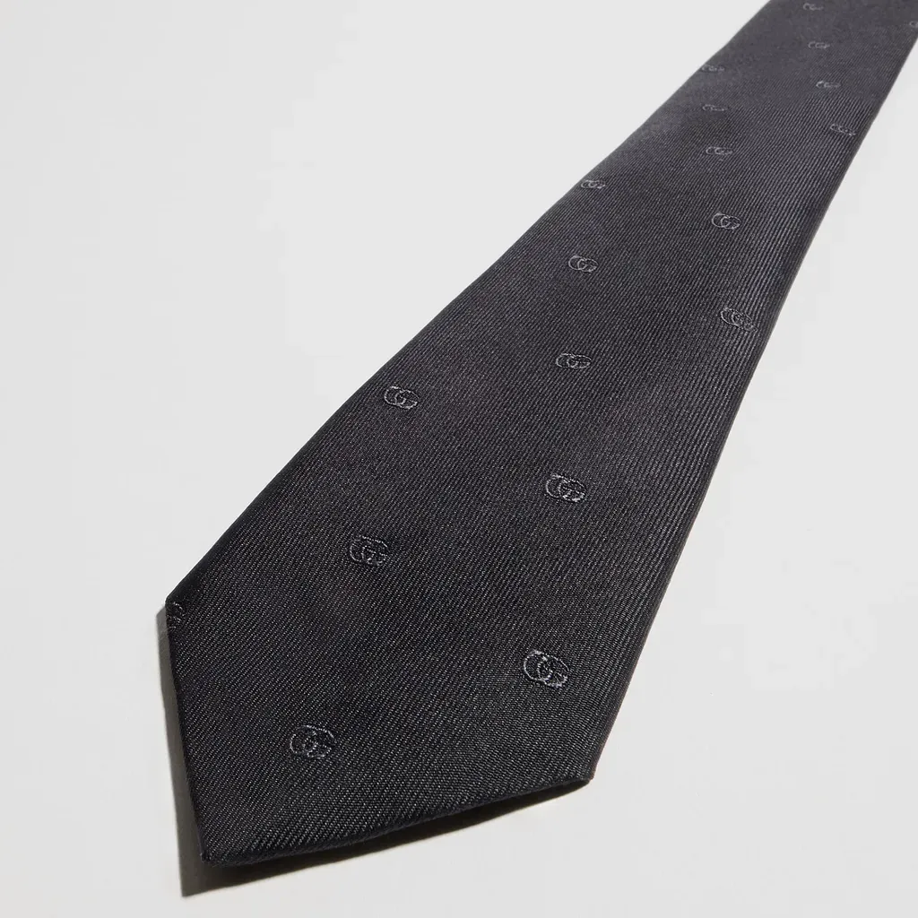 Double G Silk Jacquard Tie