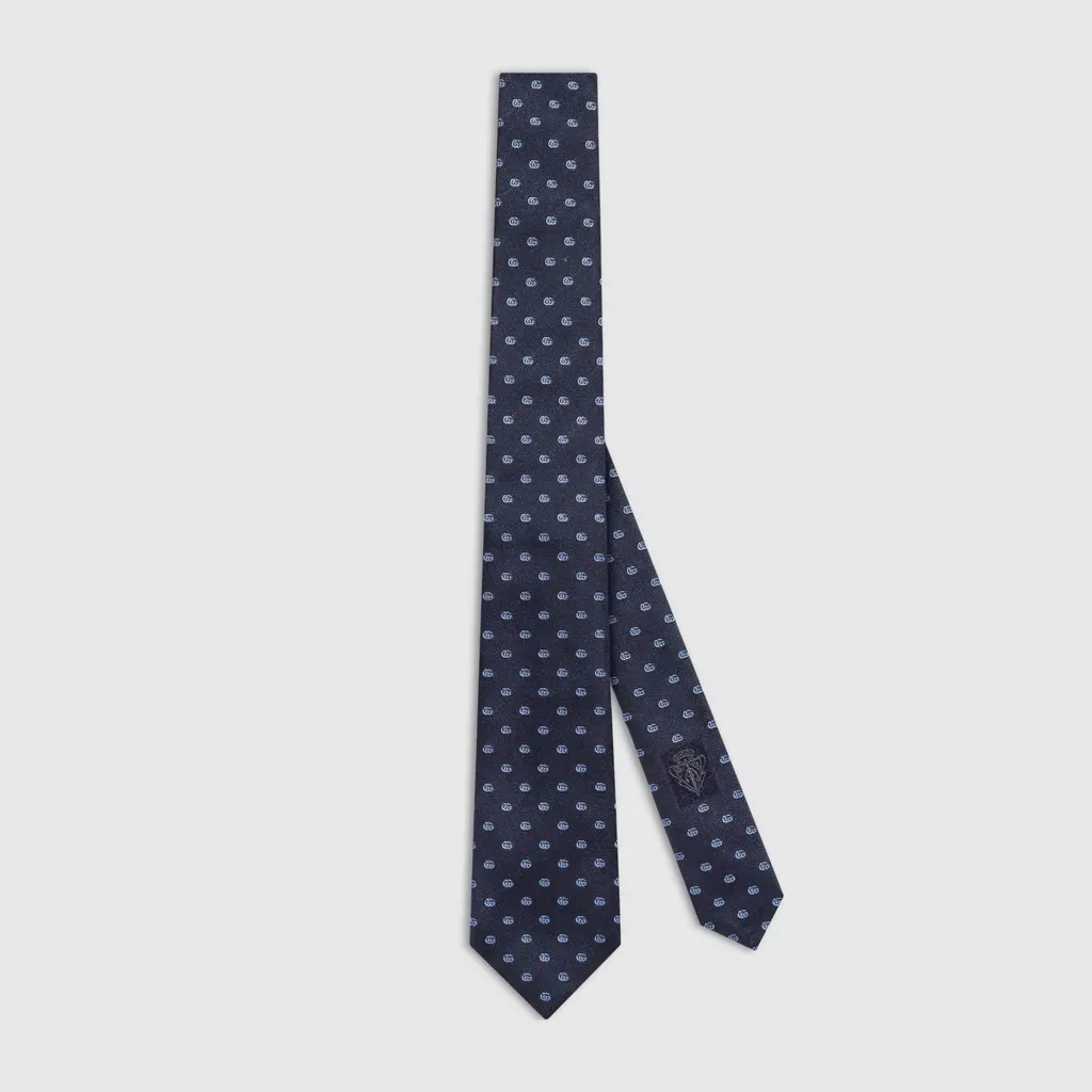 Double G Silk Jacquard Tie