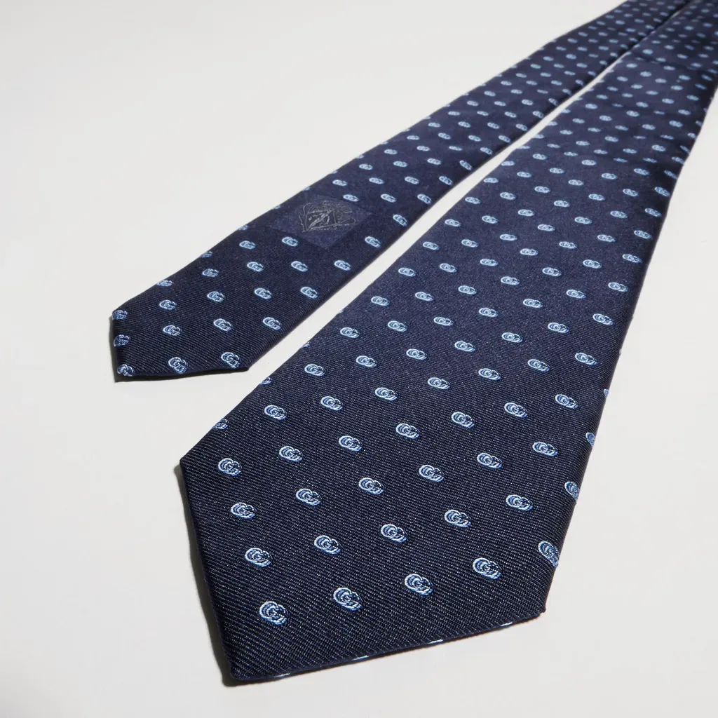 Double G Silk Jacquard Tie