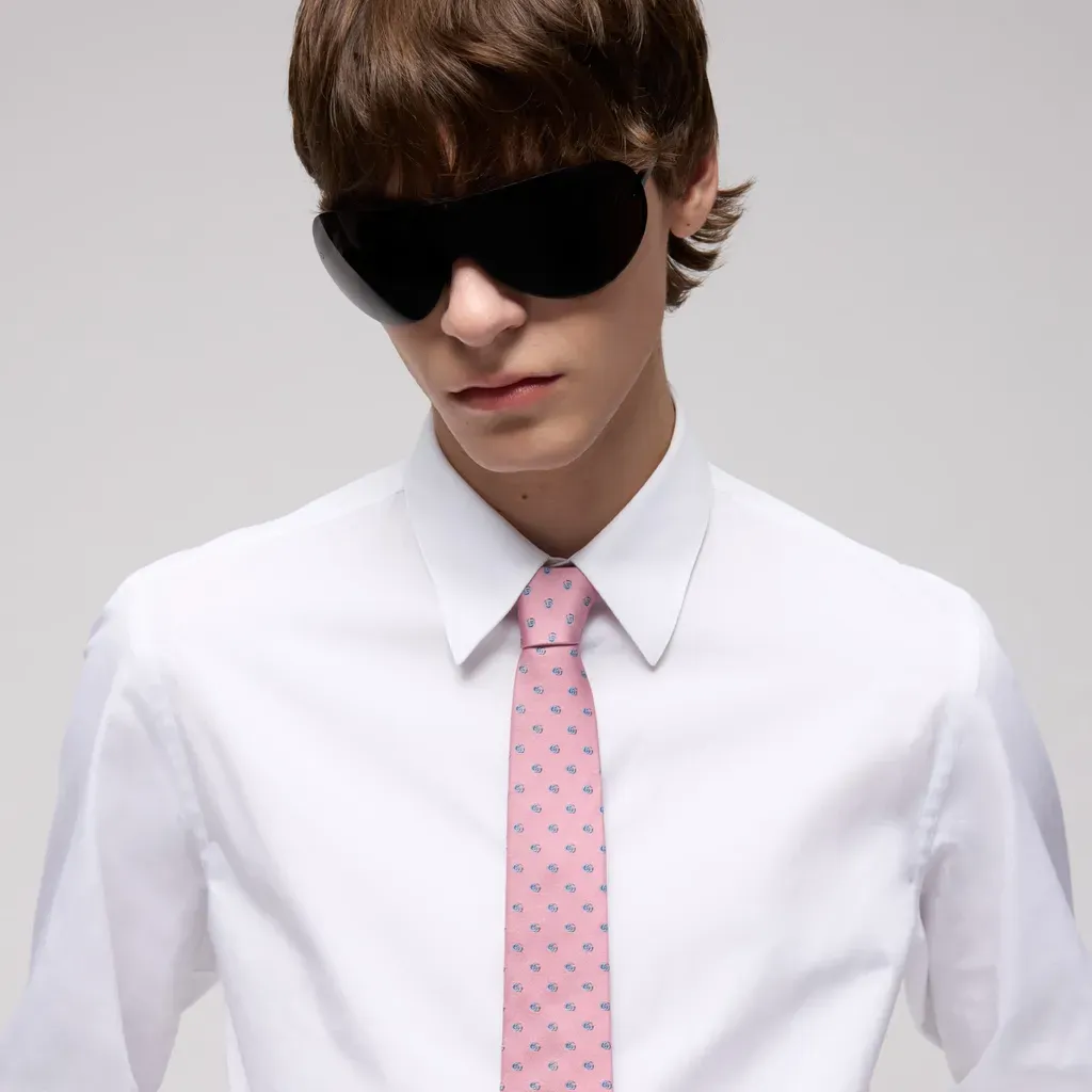 Double G Silk Jacquard Tie