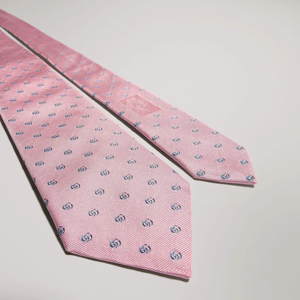 Double G Silk Jacquard Tie