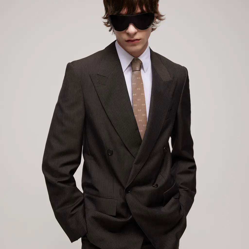 Horsebit Silk Jacquard Tie