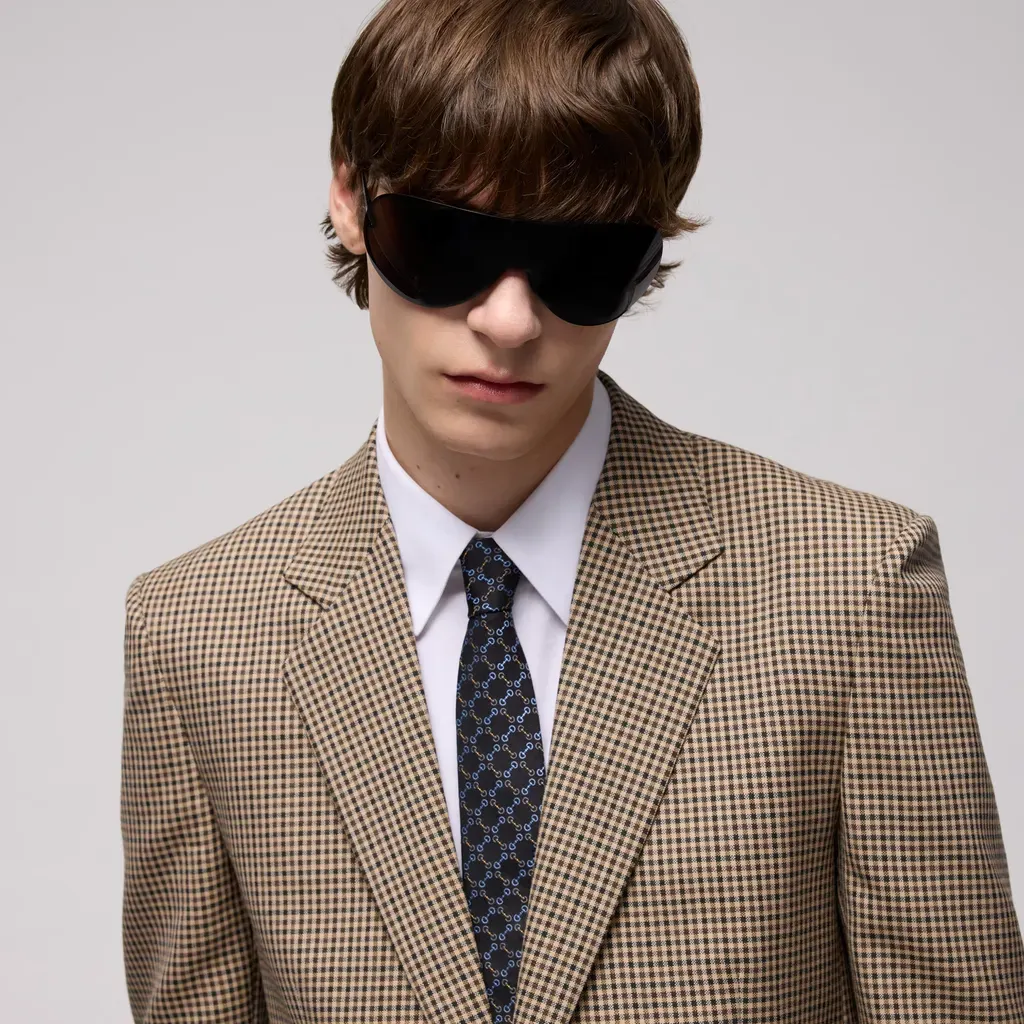 Horsebit Silk Jacquard Tie