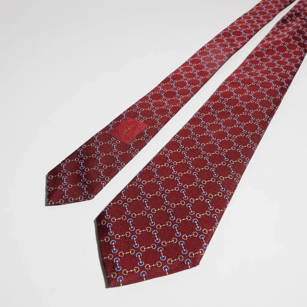 Horsebit Silk Jacquard Tie
