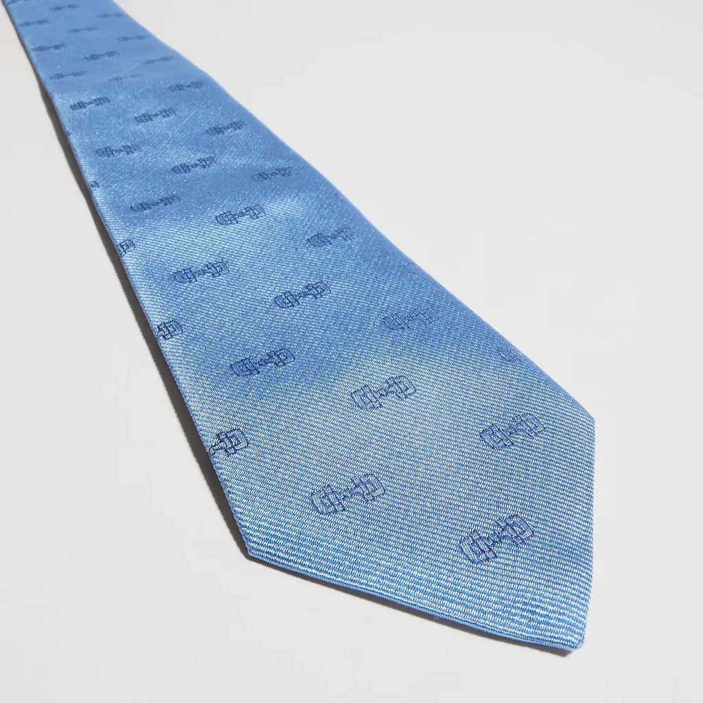 Horsebit Silk Jacquard Tie