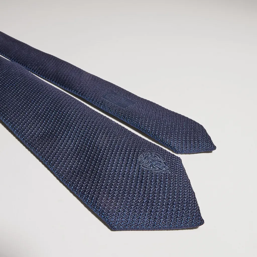 Silk Tie With Embroidery