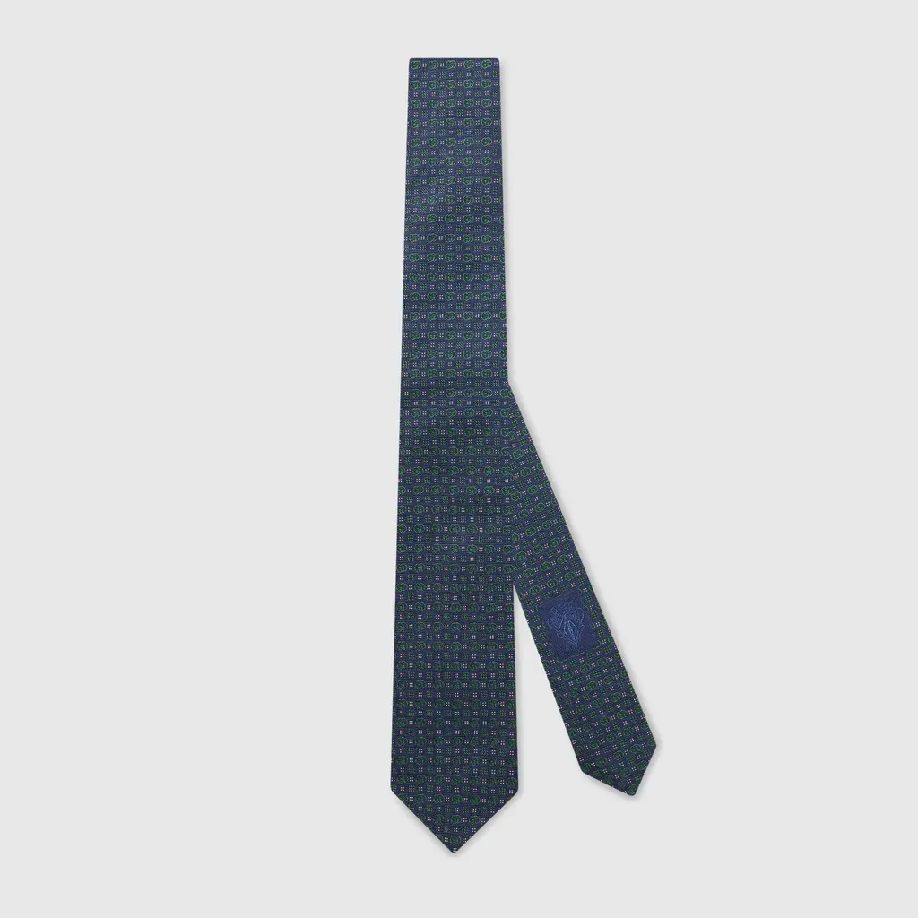 Interlocking G Silk Jacquard Tie