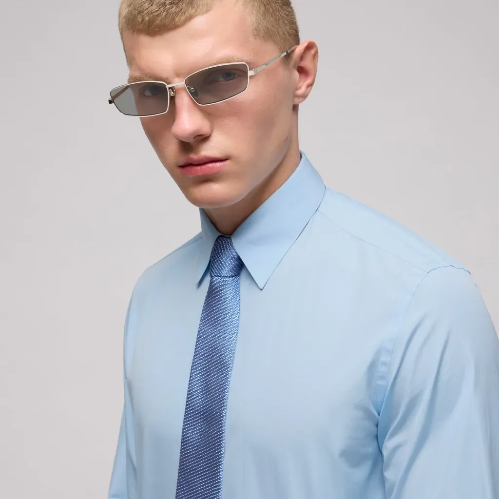 Silk Tie With Embroidery