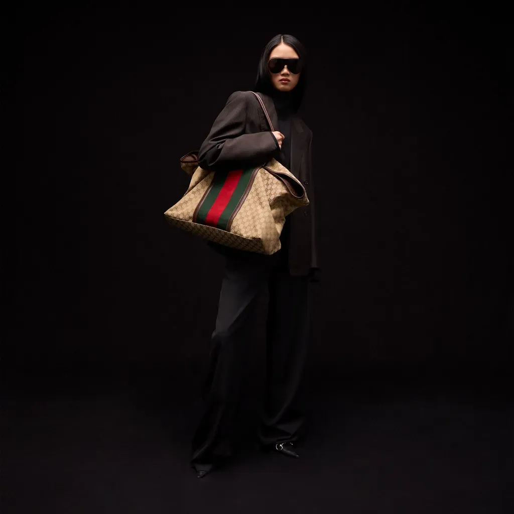 Gg Duffle Bag With Web