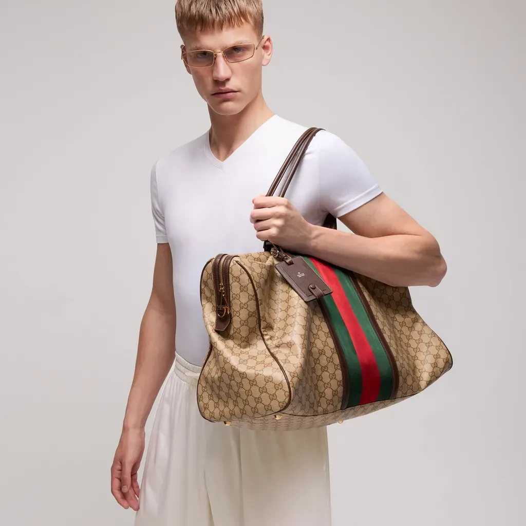 Medium Gg Duffle Bag With Web