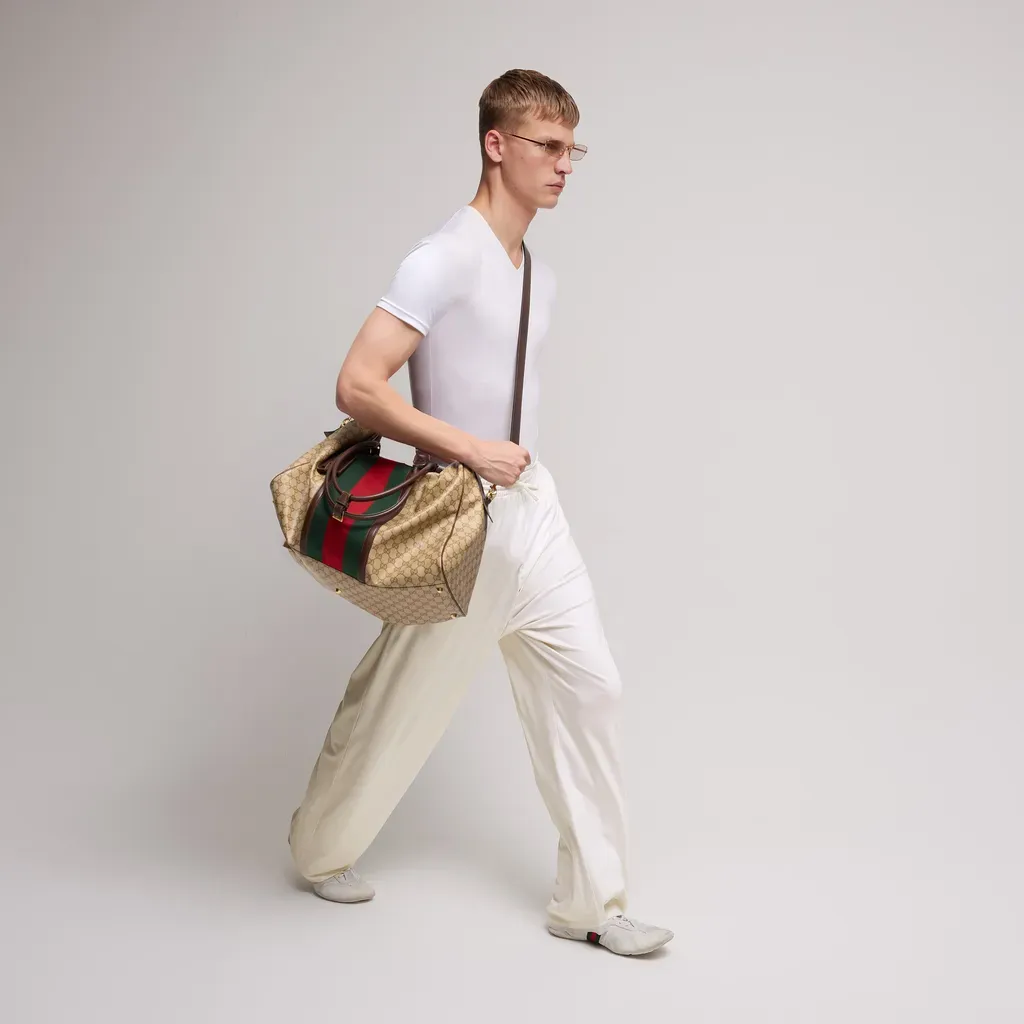 Medium Gg Duffle Bag With Web