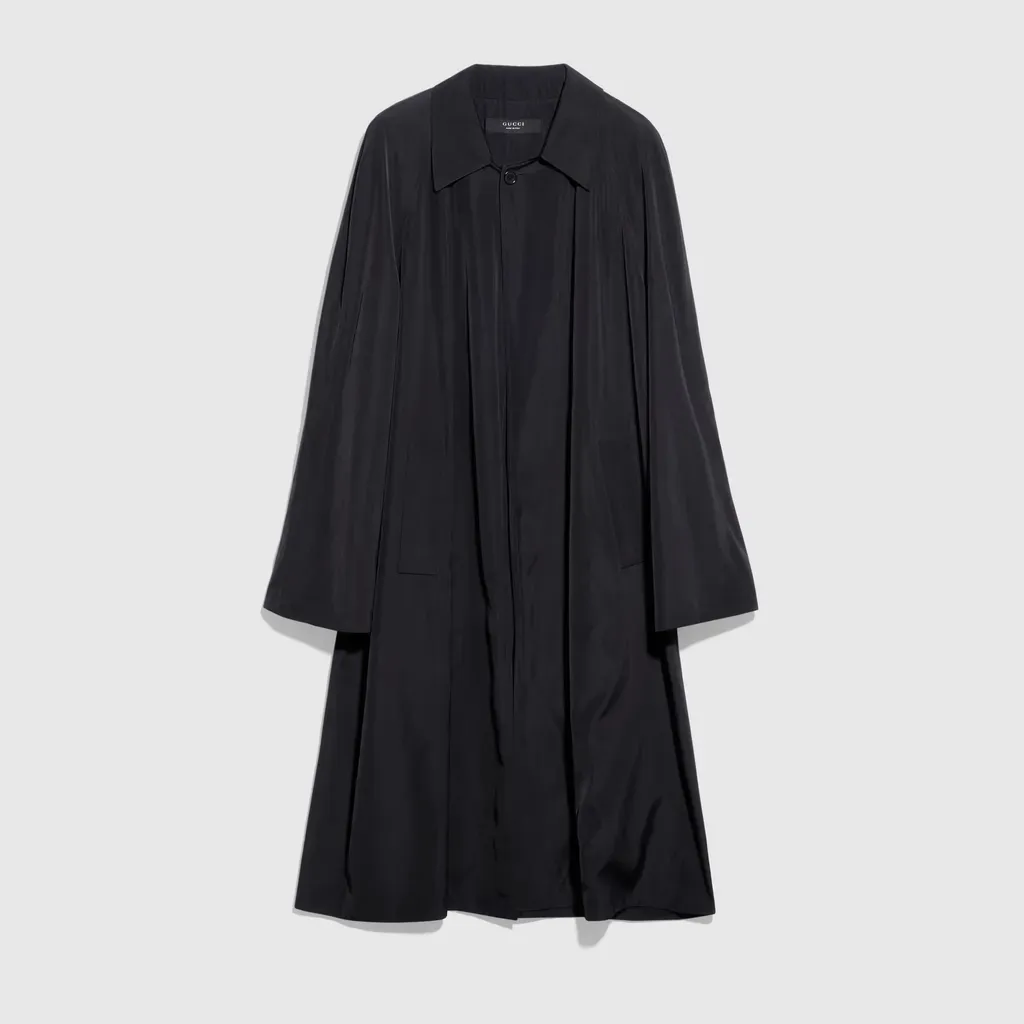 Cotton Acetate Faille Coat