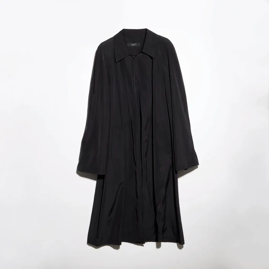 Cotton Acetate Faille Coat