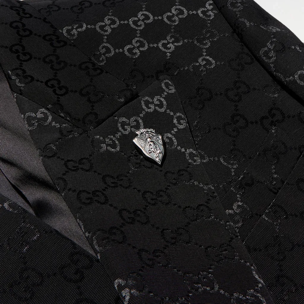 Gg Light Faille Double-Breasted Jacket