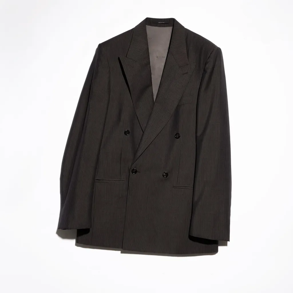 Pinstripe Wool Mohair Jacket