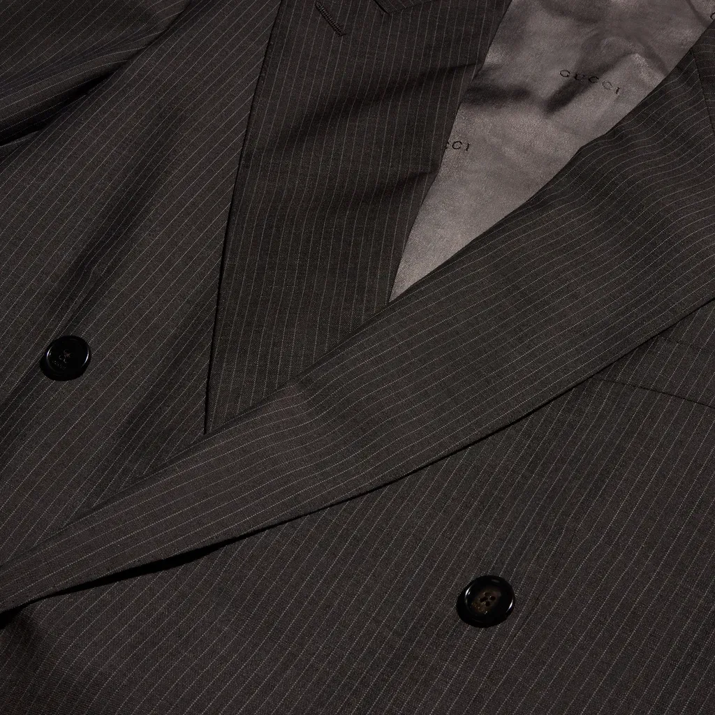 Pinstripe Wool Mohair Jacket