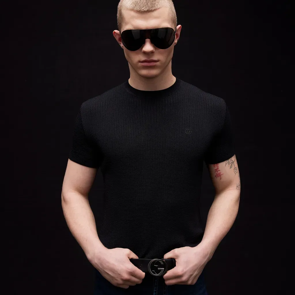 Technical Knit Fabric T-Shirt