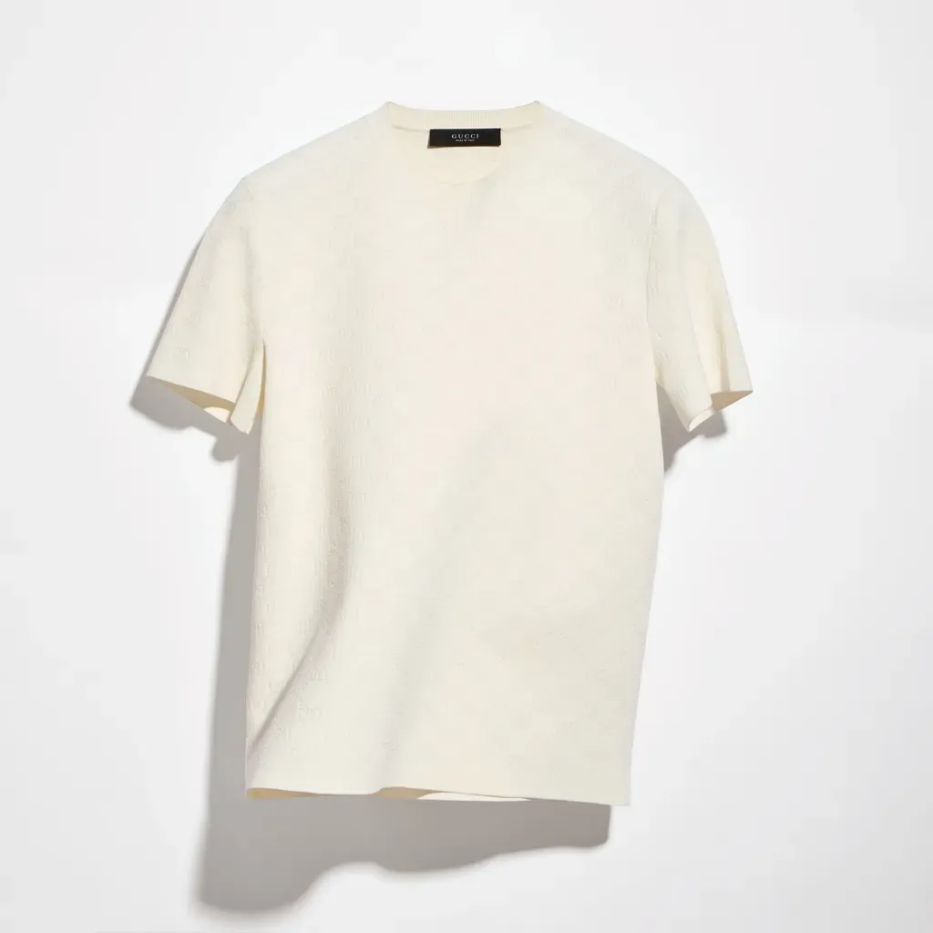 Technical Gg Jacquard Fabric T-Shirt