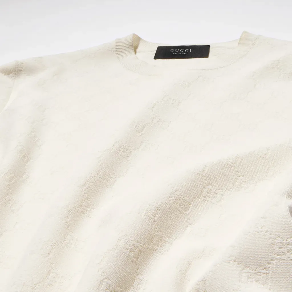 Technical Gg Jacquard Fabric T-Shirt