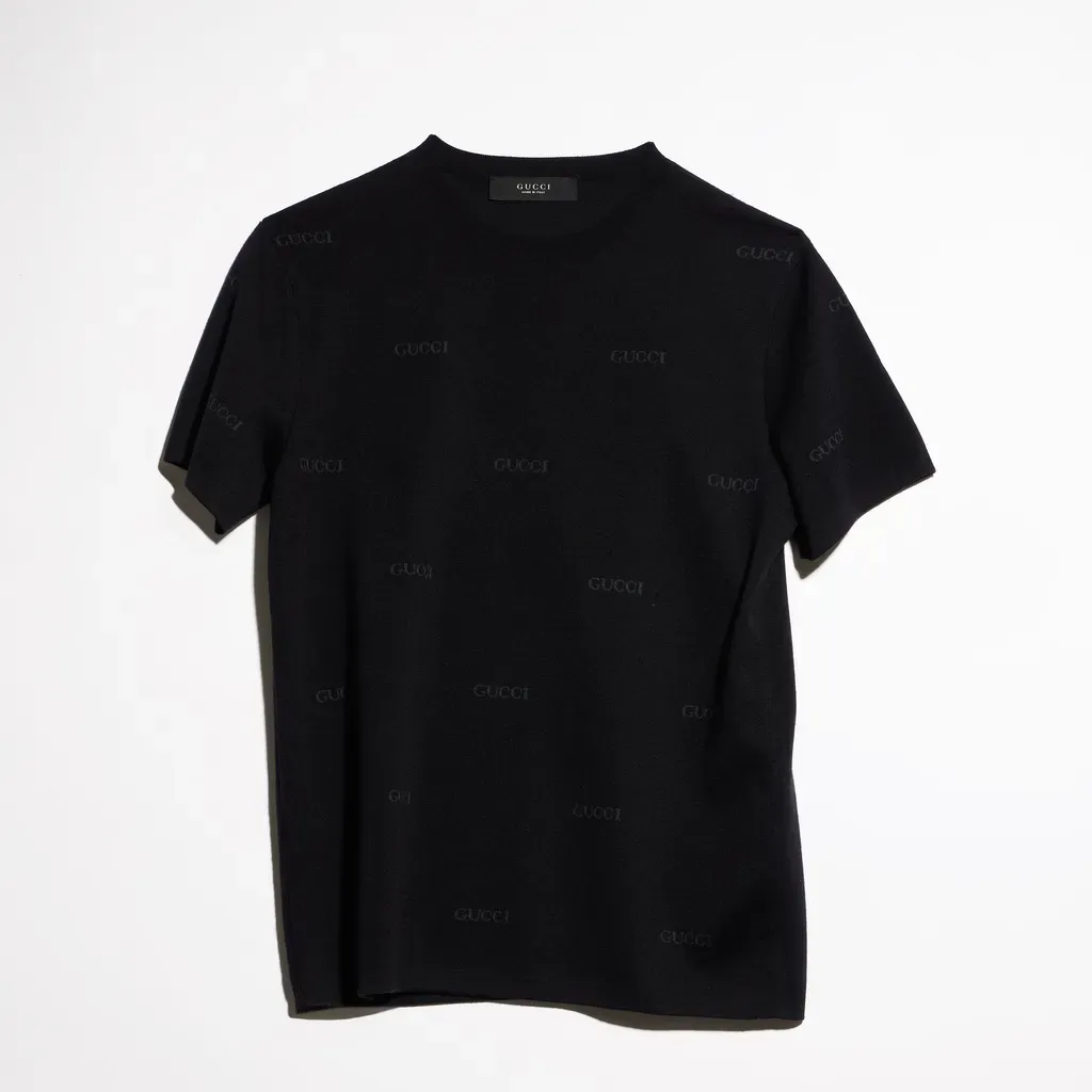 Wool Silk Gucci Jacquard T-Shirt