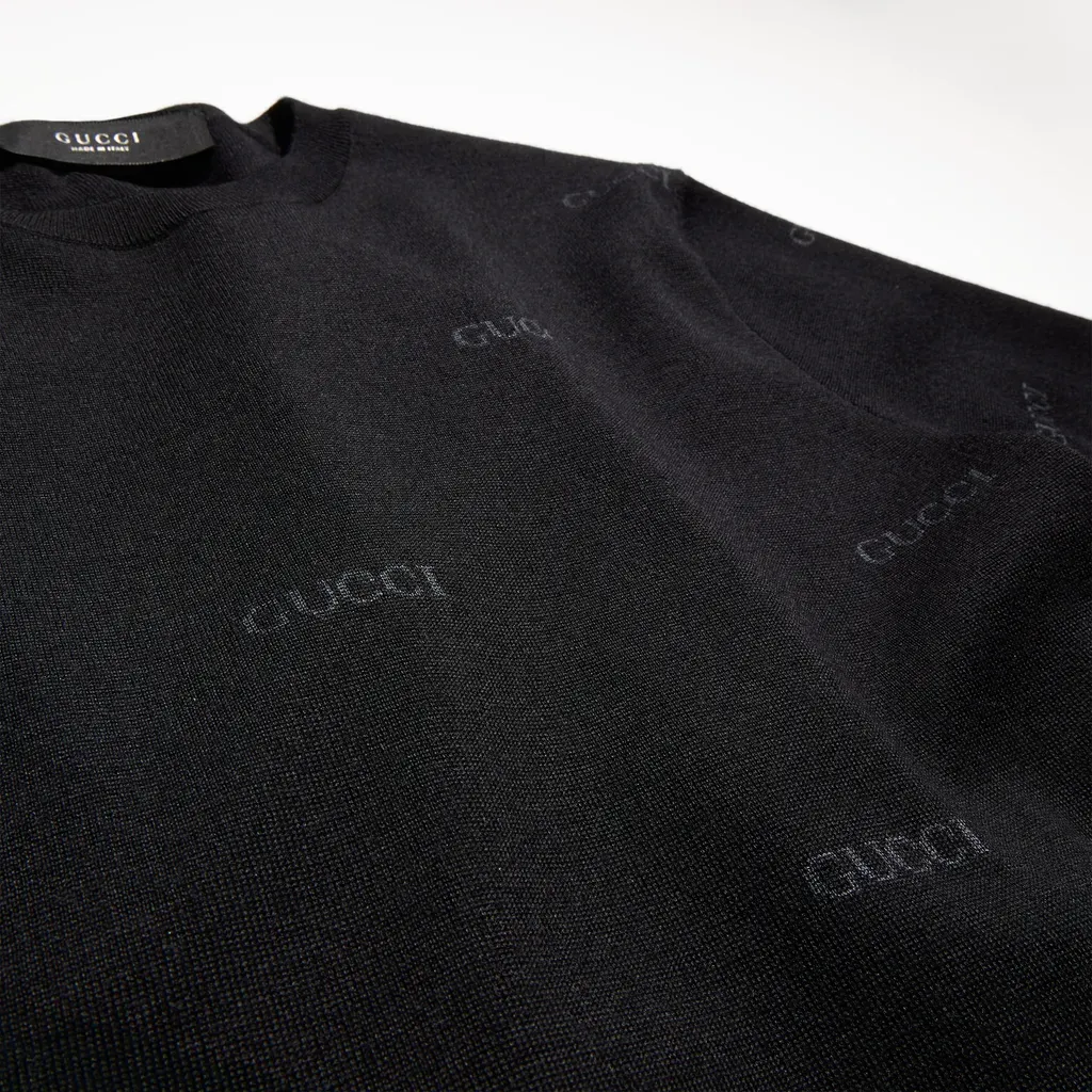 Wool Silk Gucci Jacquard T-Shirt