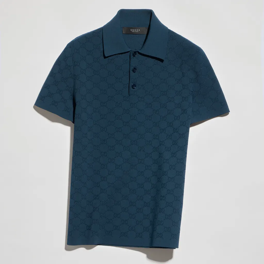 Technical Gg Jacquard Fabric Polo Shirt