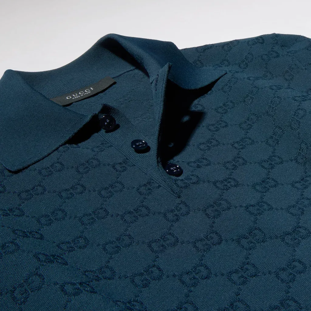 Technical Gg Jacquard Fabric Polo Shirt