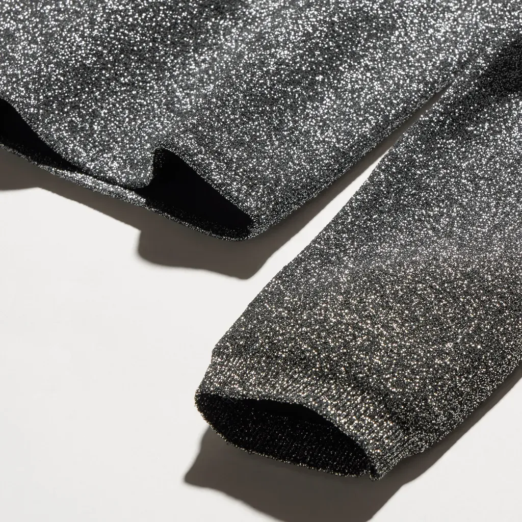 Lamé Stretch Fabric T-Shirt
