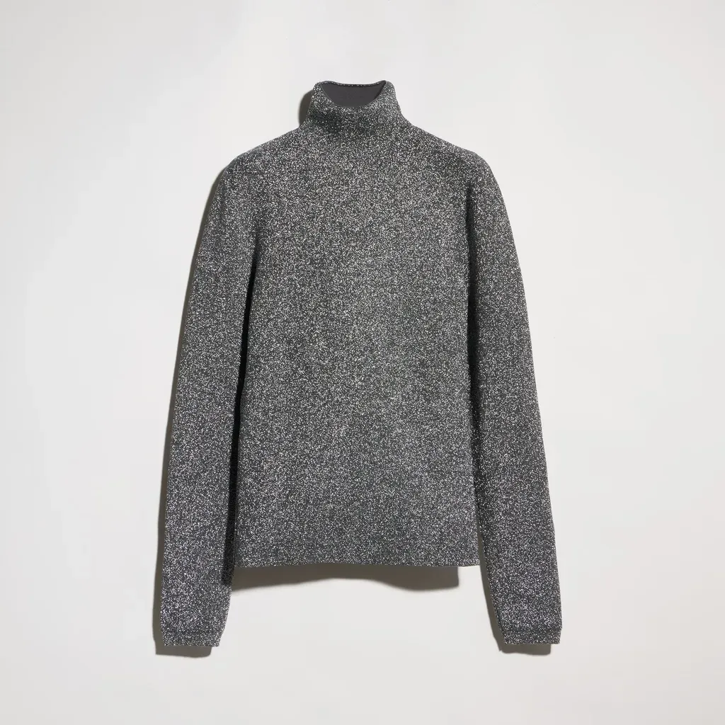 Lamé Stretch Fabric T-Shirt