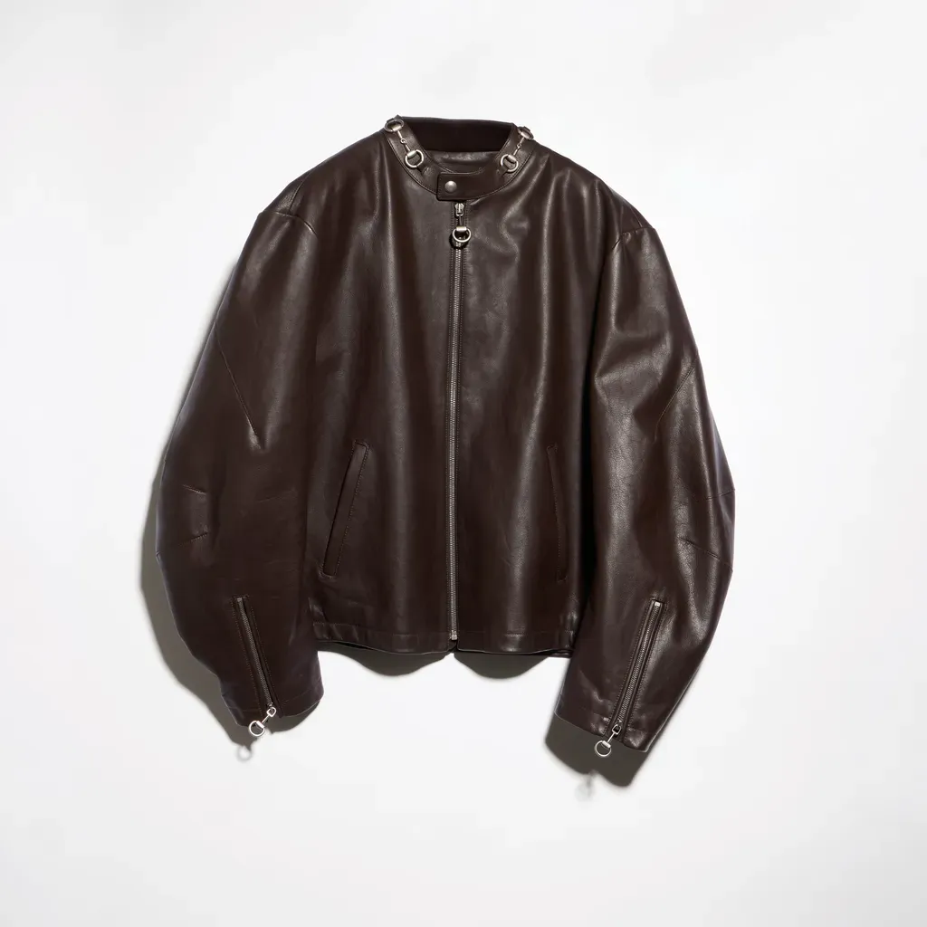 Treated Bull Leather Jacket