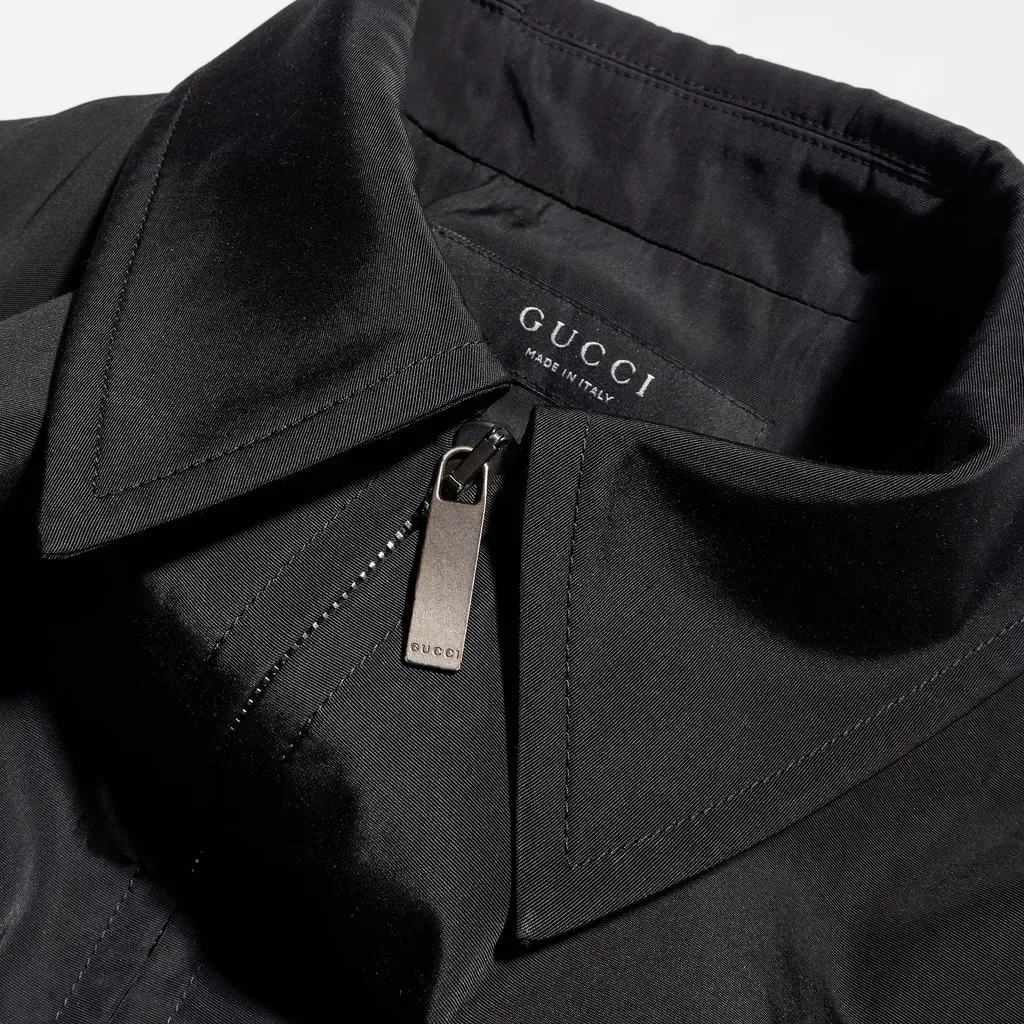 Cotton Acetate Faille Zip Jacket